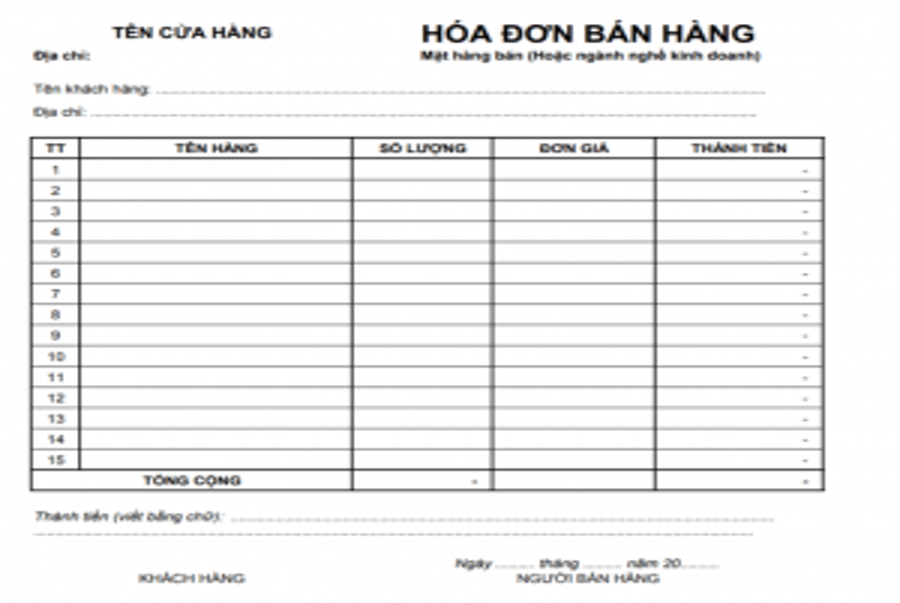 Hóa Đơn Bán Hàng Là Gì? Mẫu Hóa Đơn Bán Lẻ – Bán Hàng 2022