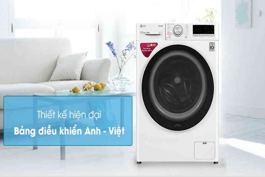 Máy giặt LG Inverter 9 kg FV1409S4W, giá rẻ, chính hãng