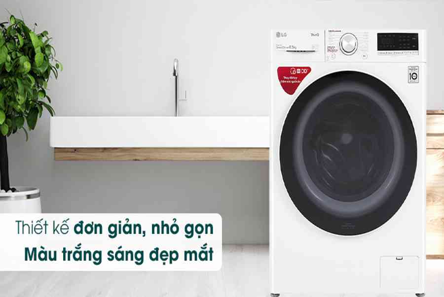 Máy giặt LG Inverter 8.5 kg FV1408S4W, giá rẻ, chính hãng