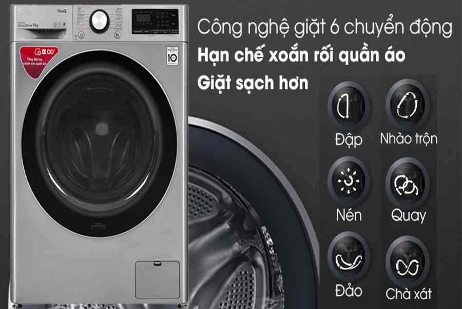Máy giặt LG Inverter 9 kg (FV1409S2V) chính hãng