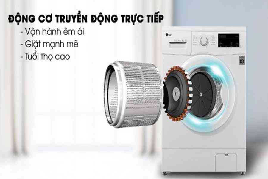 Máy giặt LG Inverter 8 kg FM1208N6W ( Lồng ngang)