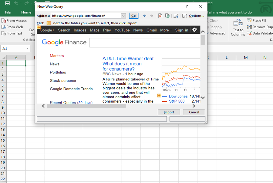 Hướng dẫn cách lấy dữ liệu tài chính tự động vào bảng tính Excel