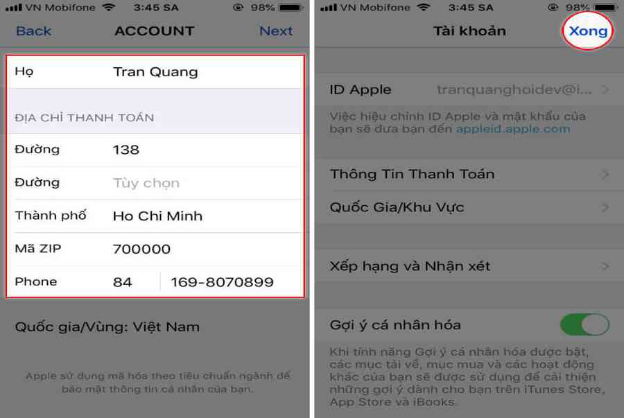 Cách chuyển vùng App Store về Việt Nam trên iPhone và iPad đơn giản