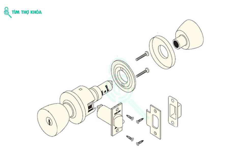 Cách tháo ổ khóa cửa tay nắm tròn khi bị kẹt Cực kỳ đơn giản luôn nhé