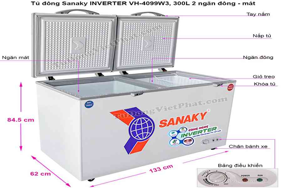 Tủ đông Sanaky 400L inverter giá bao nhiêu? Review từ Việt Phát – Lựa Chọn Tốt Nhất