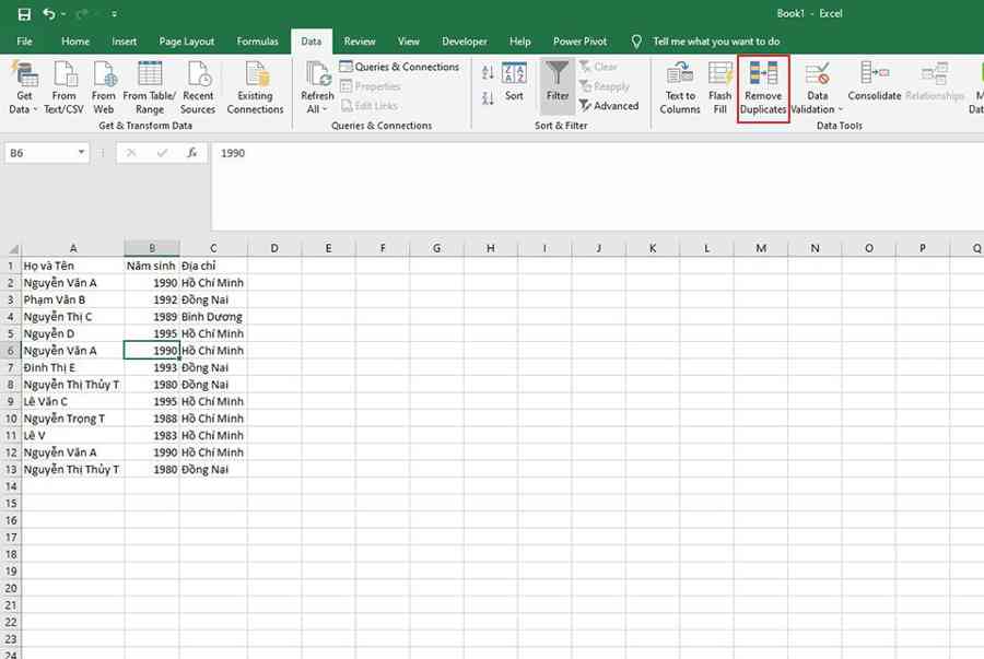Hướng dẫn bạn 5 cách lọc dữ liệu trùng nhau trong Excel cực kỳ đơn giản và nhanh chóng
