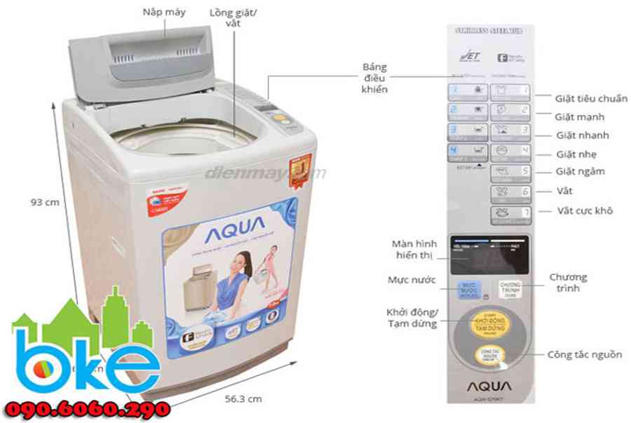 Hướng Dẫn Cách Sử Dụng Máy Giặt Aqua 8kg Tiết Kiệm Điện