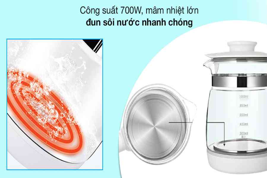 Bình đun nước pha sữa Bonbébé 1 lít BB-06 – giá rẻ, giao ngay