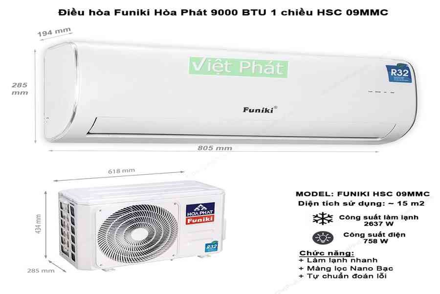 Điều hòa Funiki 9000 giá bao nhiêu? cập nhật mới nhất – Tủ đông Việt Phát