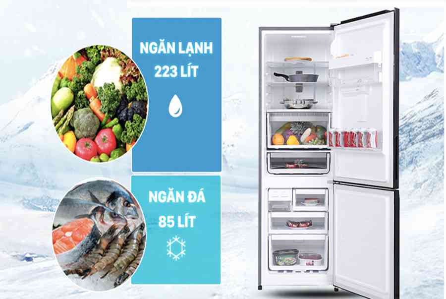 Tủ lạnh Electrolux Inverter 308 lít EBB3442K-H – giá tốt, có trả góp