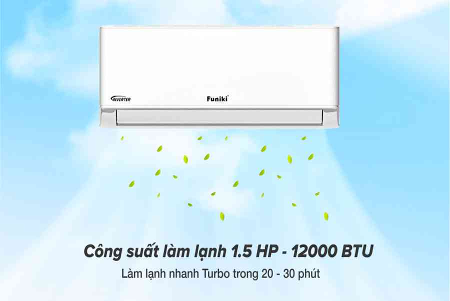 Máy lạnh Funiki Inverter 1.5 HP HSIC12TMU – giá tốt, có trả góp.