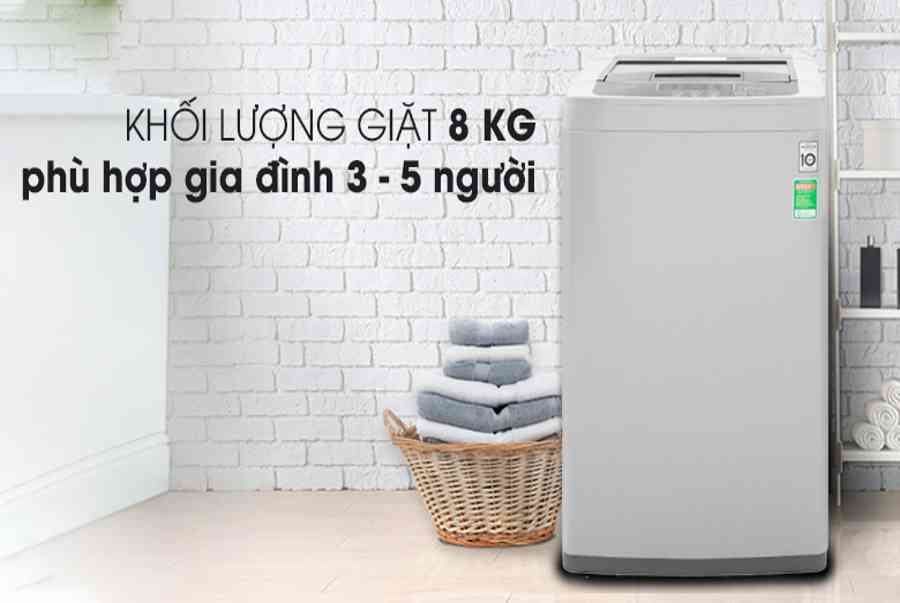 Máy giặt LG Inverter 8 kg T2108VSPM2, giá rẻ, chính hãng