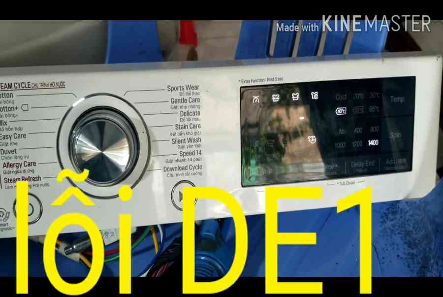 Lỗi DE, DE1, DE2 ở máy giặt LG inverter cửa ngang, cửa trên là gì?