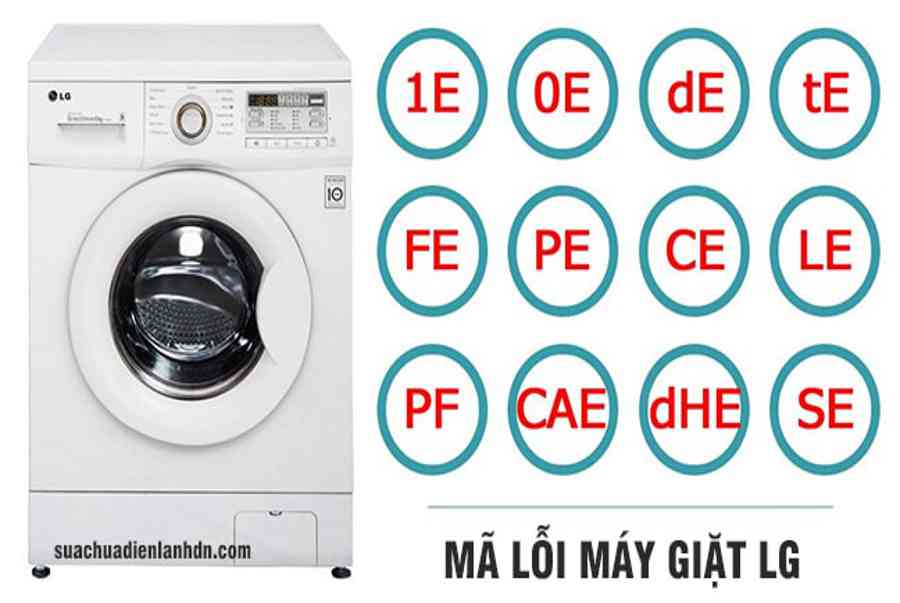 Mã lỗi máy giặt LG Inverter Cửa Ngang – CẬP NHẬT 2022
