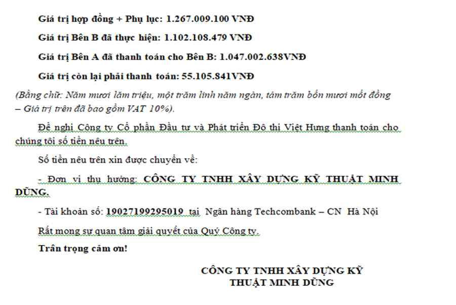 [Công Văn] Mẫu giấy đề nghị thanh toán file Word năm 2020