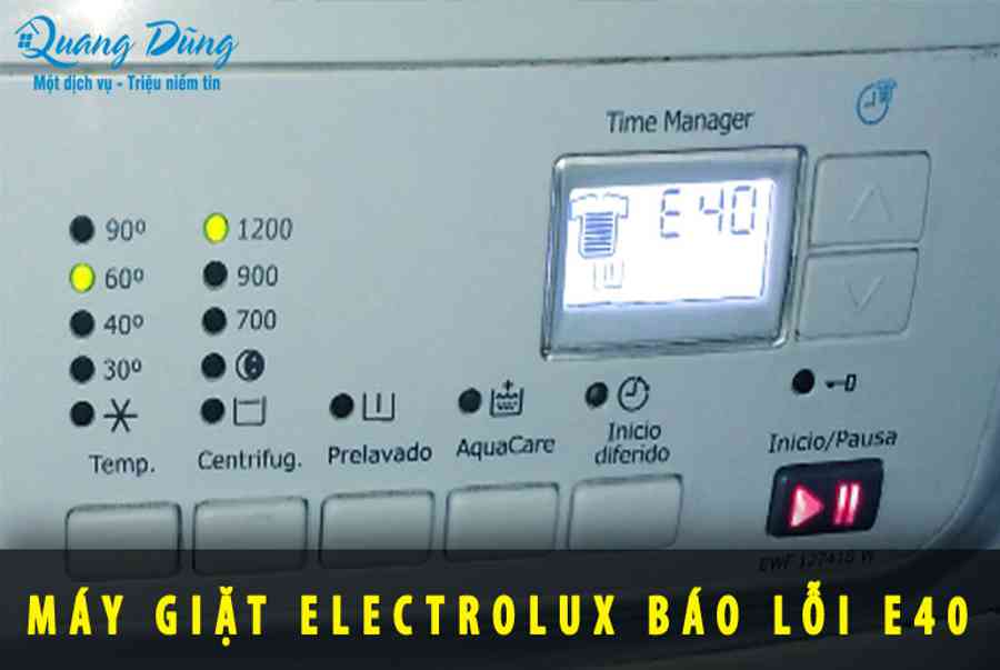 Máy Giặt Electrolux Báo Lỗi E40 – Lỗi Nghiêm Trọng, Cần Biết