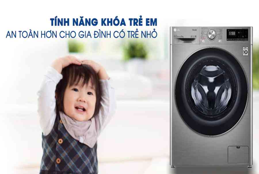Máy giặt LG Inverter 9 kg FV1409S2V Mua Tại Điện Máy Dung Vượng, Trả góp 0%