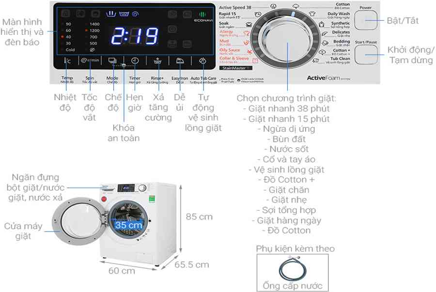 Máy giặt lồng ngang Panasonic Inverter 10 Kg NA-V10FG1WVT – https://thomaygiat.com