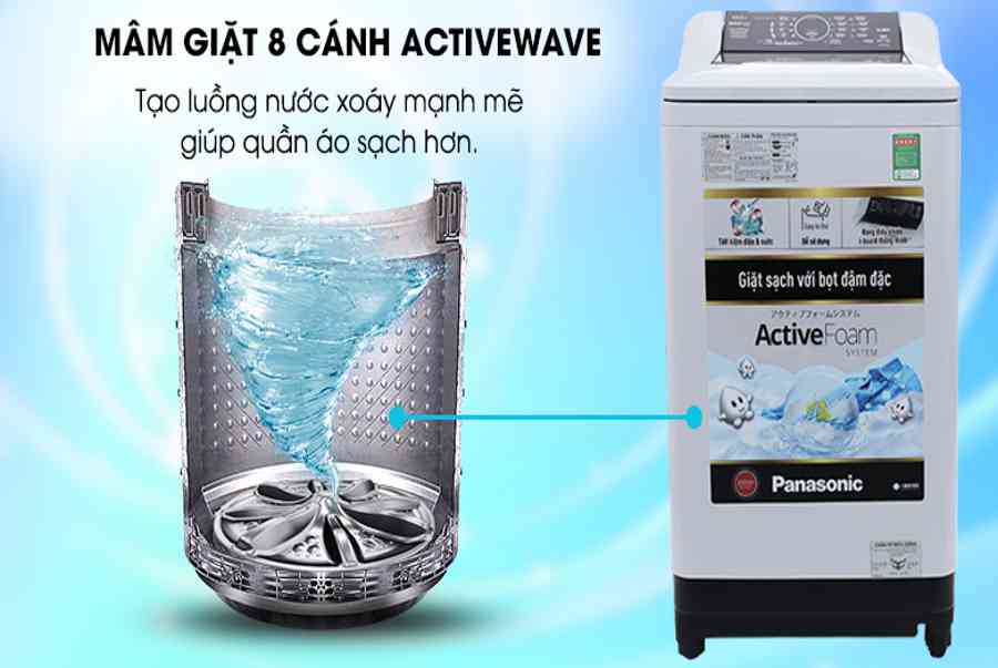 Máy giặt lồng đứng Panasonic 10 kg NA-F100A4GRV chính hãng tại Hà Nội