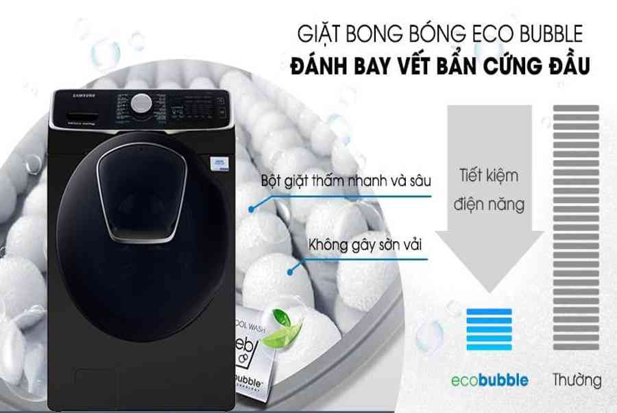 Máy giặt sấy Samsung WD19N8750KV/SV Add Wash Inverter 19 kg