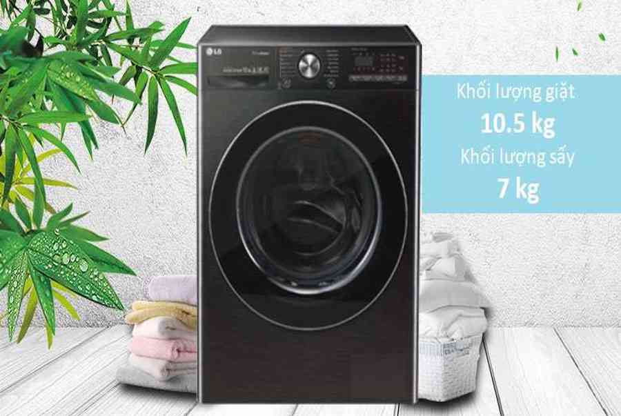 Máy giặt LG 10,5kg+ sấy 7kg FV1450H2B