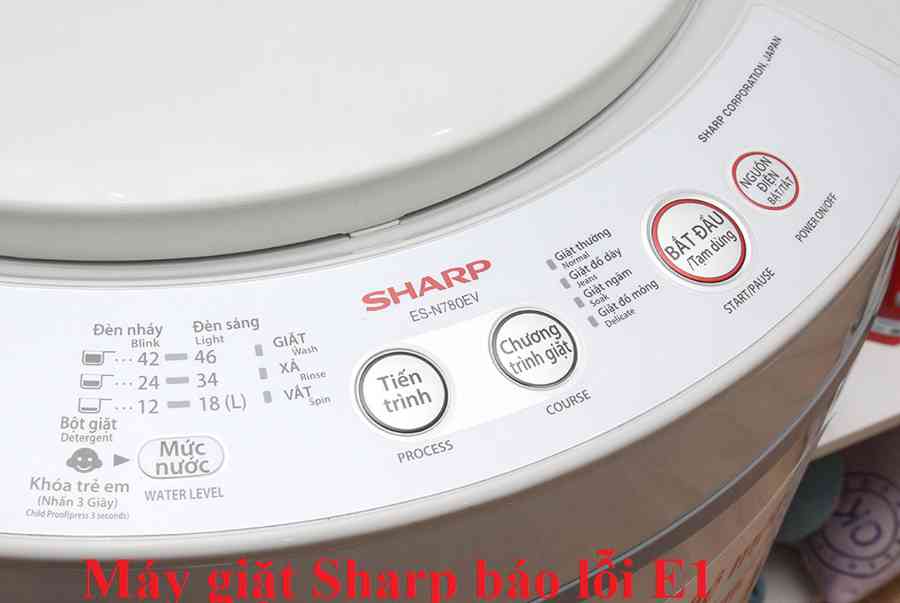 5 cách khắc phục máy giặt Sharp báo lỗi E1 đơn giản tại nhà chỉ 5 phút