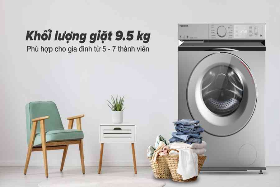 Máy giặt Toshiba 9.5 kg TW-BL105A4V(SS) – giá tốt, có trả góp