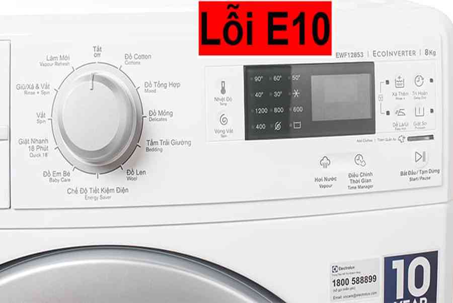 Bảng báo lỗi máy giặt Electrolux và cách khắc phục