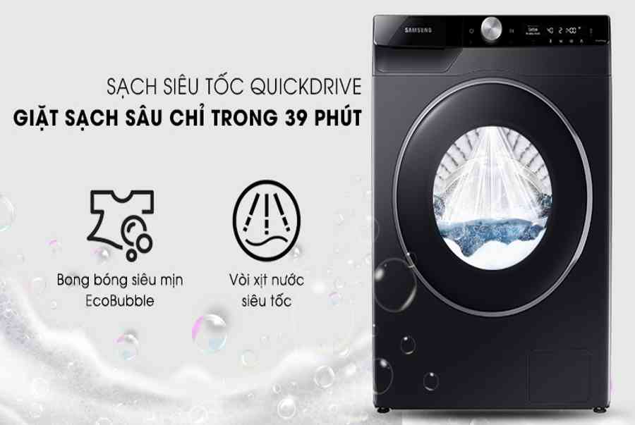 Máy giặt Samsung AI Inverter 9kg WW90TP44DSB/SV, giá rẻ, chính hãng