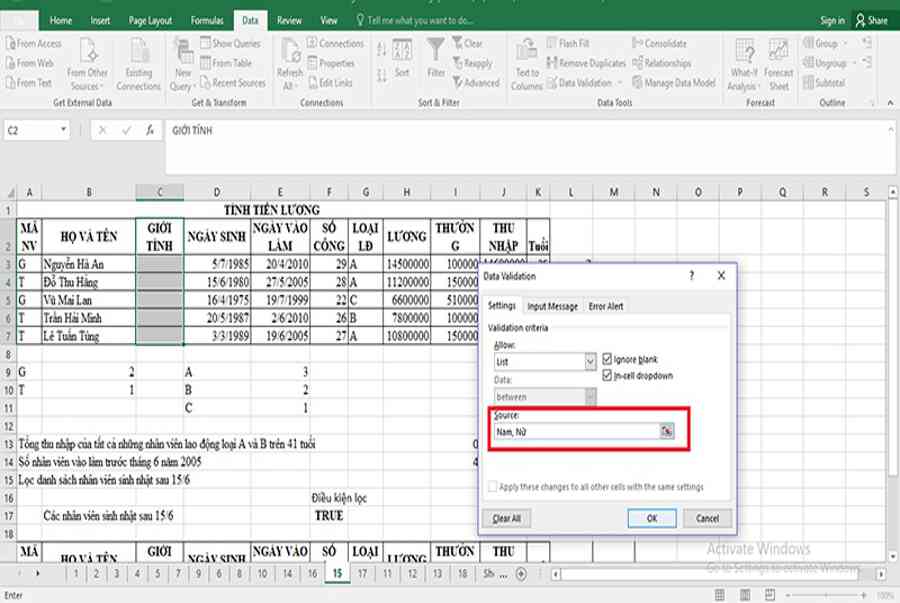 Hướng Dẫn Một Số Cách Nhập Dữ Liệu Excel Nhanh Hơn Cơ Bản