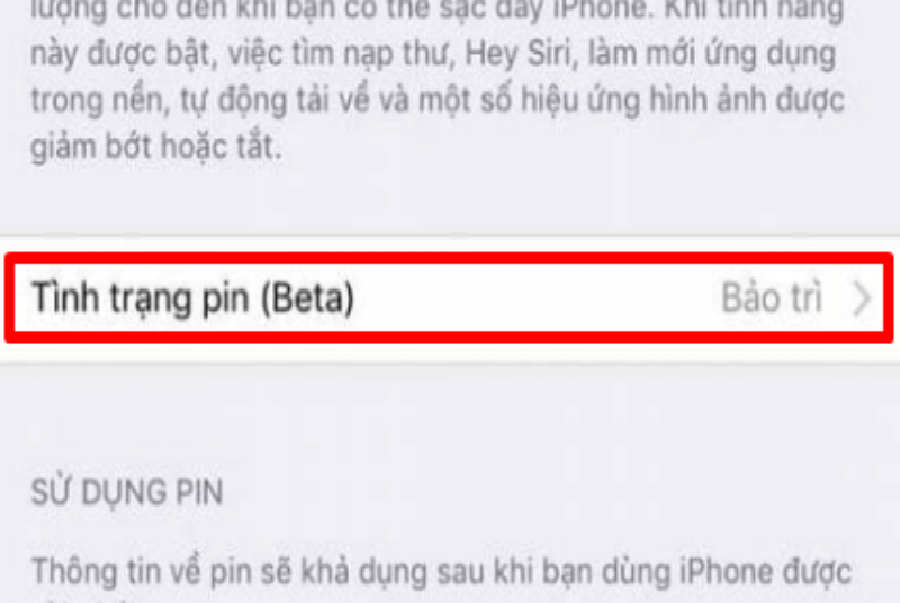 Pin iPhone bị báo bảo trì : Nguyên nhân và cách khắc phục