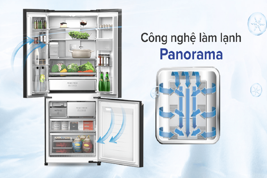 Tủ lạnh 3 cánh Panasonic inverter 495 lít NR-CW530XMMV giá rẻ