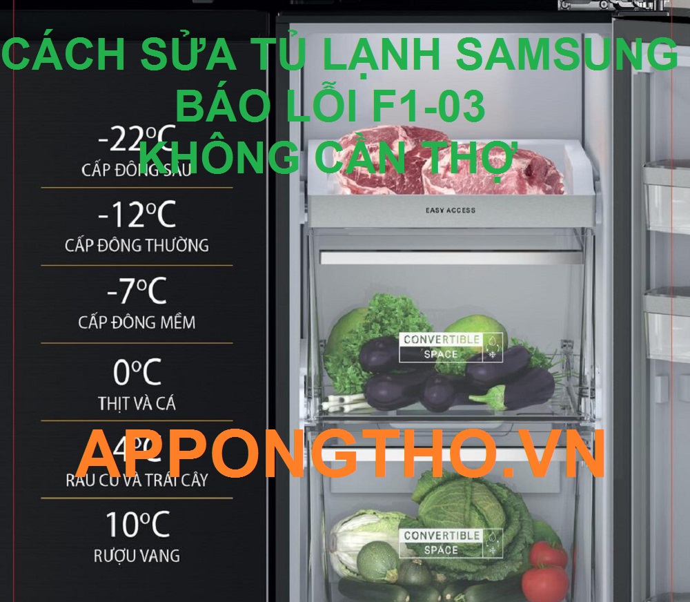 Xác định lỗi F1-03 tủ lạnh Samsung Side By Side
