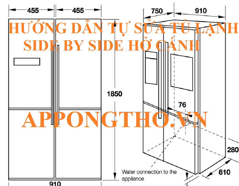 Cách khắc phục cánh tủ lạnh Side by Side bị hở như thế nào?