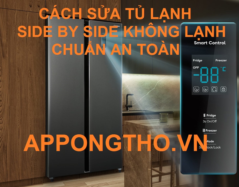 Hướng dẫn khắc phục lỗi tủ lạnh Fujitsu Side by side không chạy