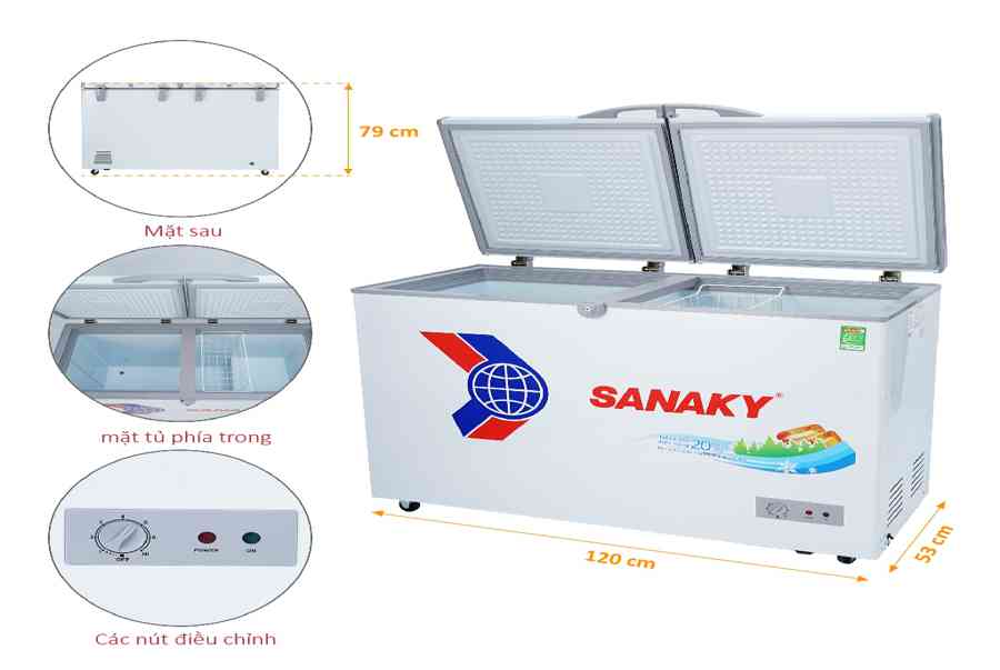 Tủ đông Sanaky VH-3699A1 ngăn đông rộng rộng