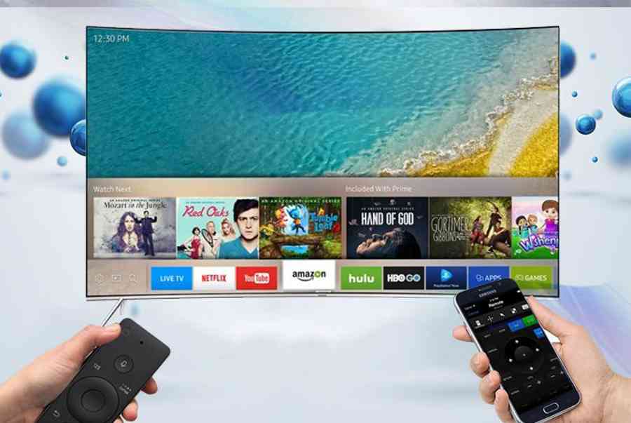 Smart Tivi Samsung Cong 4K 55 inch UA55MU8000 trả góp, giá tốt