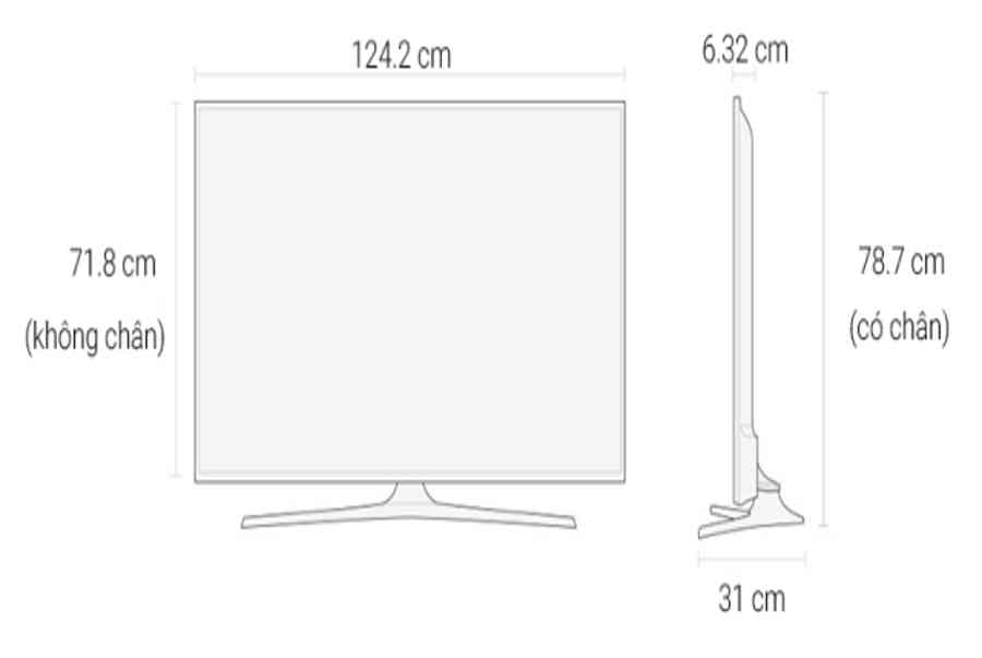 Kích thước tivi 55 inch – Lựa chọn phù hợp cho căn phòng