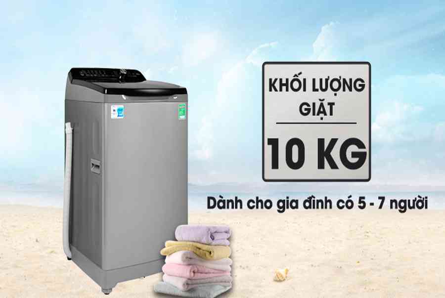 Máy giặt Aqua 10 Kg AQW-FR100ET S, giá rẻ, chính hãng
